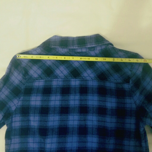📦 SOLD 26 International Blue Black Flannel Shirt - Picture 6 of 6